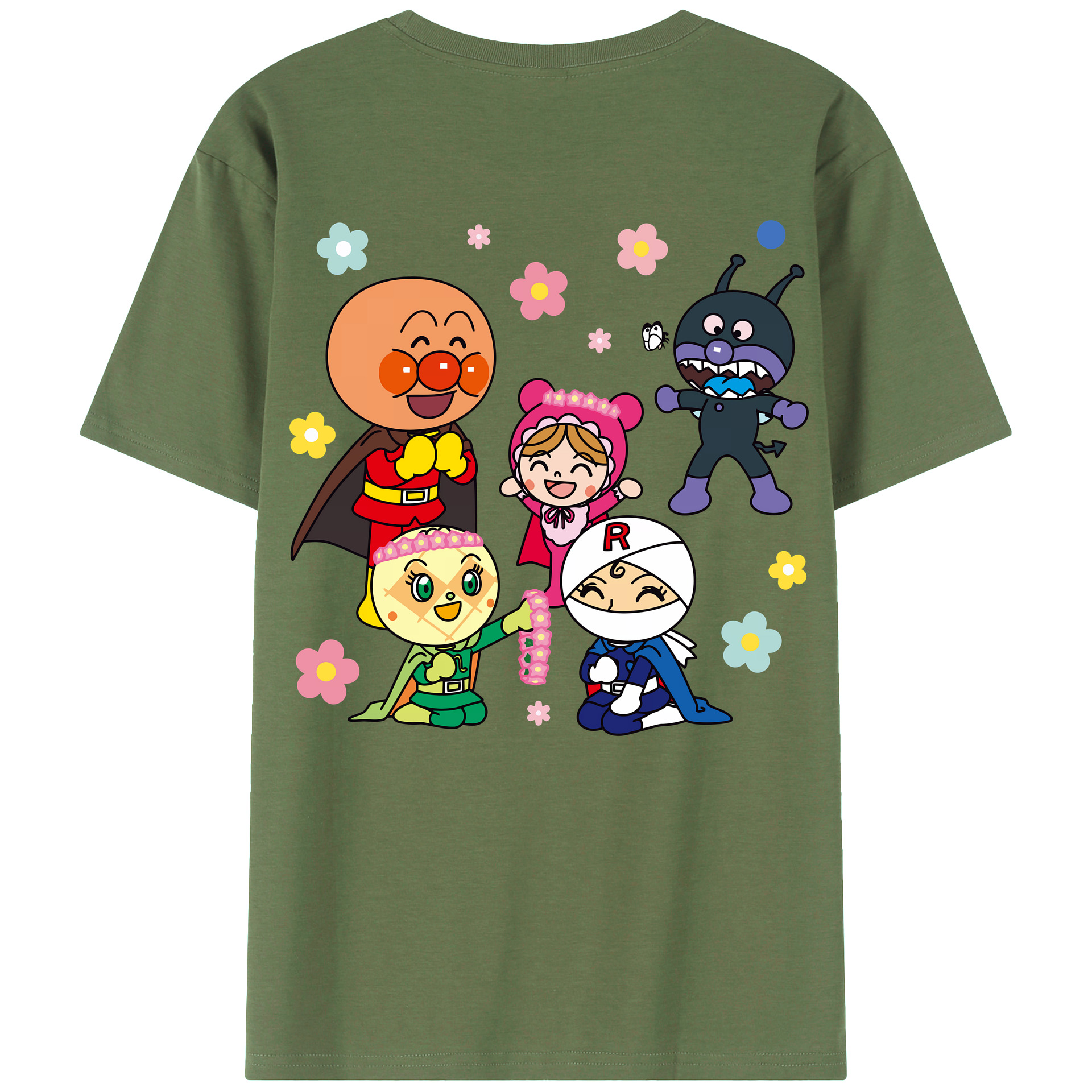 （画像用） アンパンマン Anpanman 綿100％ メンズ半袖Tシャツ（バックプリント） 通気性
